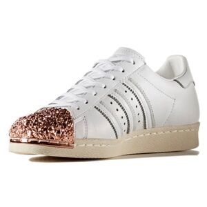*HTF* Adidas Superstar 80’s Rosegold Metal Toe Cap
